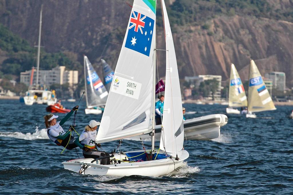 Australian Womens head out for a final practice ahead of their regatta start on Wednesday, local time. © Richard Gladwell www.photosport.co.nz